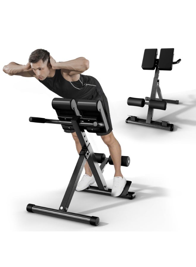 WALALLA Roman Chair Hyperextension Bench Adjustable Back Extension Machine for Glutes, Hamstrings & Lower Back Foldable Multi-Purpose Workout Equipment for Home Gym - Image 2