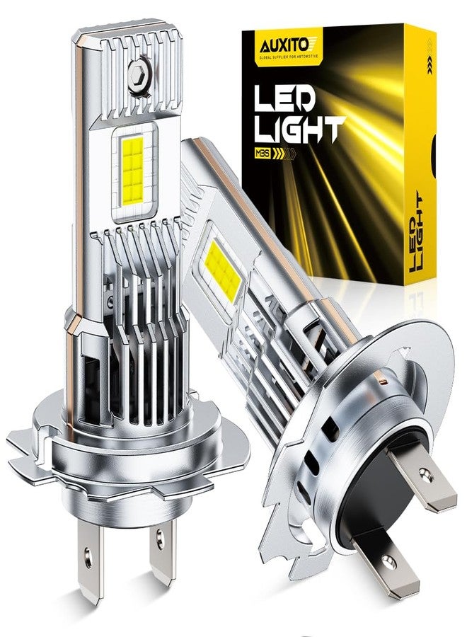 AUXITO Upgraded H7 LED Bulbs, 900% Super Bright, Wireless H7LL Lights, with Fan, 6500K Cool White, 1:1 Mini Halogen Size, Long Lifespan, 2PCS - Image 1