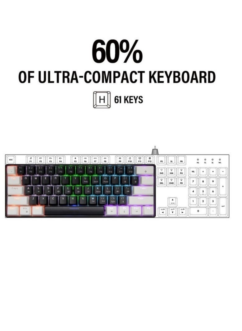 JeDEL KL150 Gaming Mechanical Keyboard – Crystal Switches Linear – HotSwappble Switches - Rainbow LED Lighting – Detchable USB C Cable – Volume Knob - Image 3