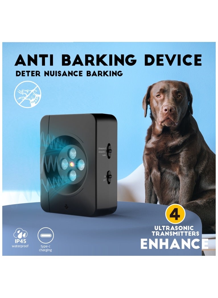 Anti Barking Device for Dogs With 4 Enhanced Ultrasonic Transmitter 3 Adjustable Levels – 4 Heads - Image 2