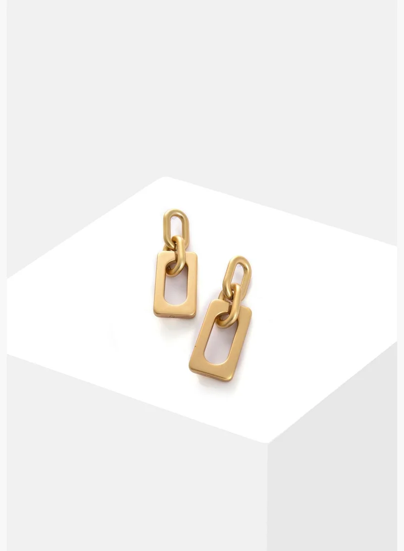 SOHI Gold Plated Designer Drop Earring