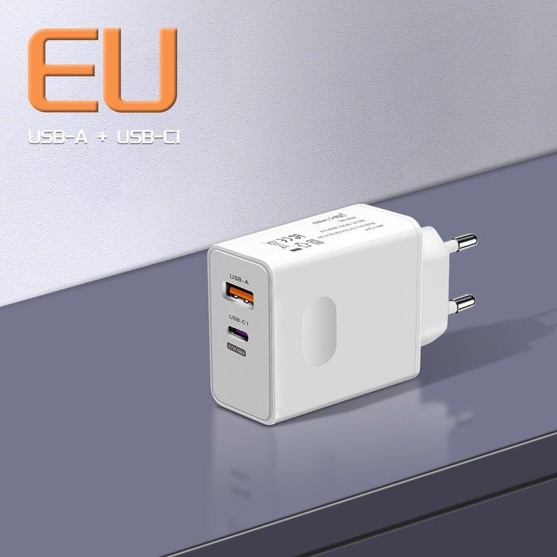 WHALE UK Standard - 67W QC 3.0 Dual-Port Fast Charger, Compact Wall Adapter for Xiaomi and Redmi Phones , Portable Fast Charging, Equipped with 1 USB-C Port and 1 USB-A Port (Cable Not Included) - Image 2