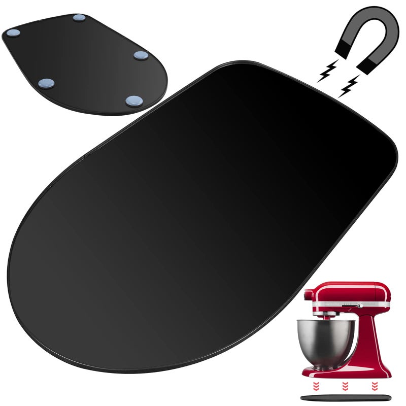 Metal Mixer Slider Mat for KitchenAid Stand Mixer Appliance Sliding Tray Countertop Mixer Mover Slide Board Mats Pad Compatible with Kitchen Aid 455 Qt TiltHead Stand Mixer Artisan Classic