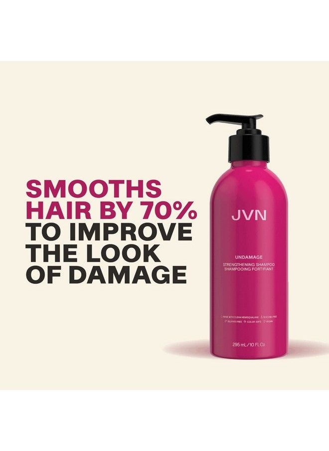 JVN Undamage Strengthening Shampoo Reparative Shampoo For Dry Hair Smooths Strands And Repairs Hair Sulfate Free (10 Fl Oz)  - Image 4