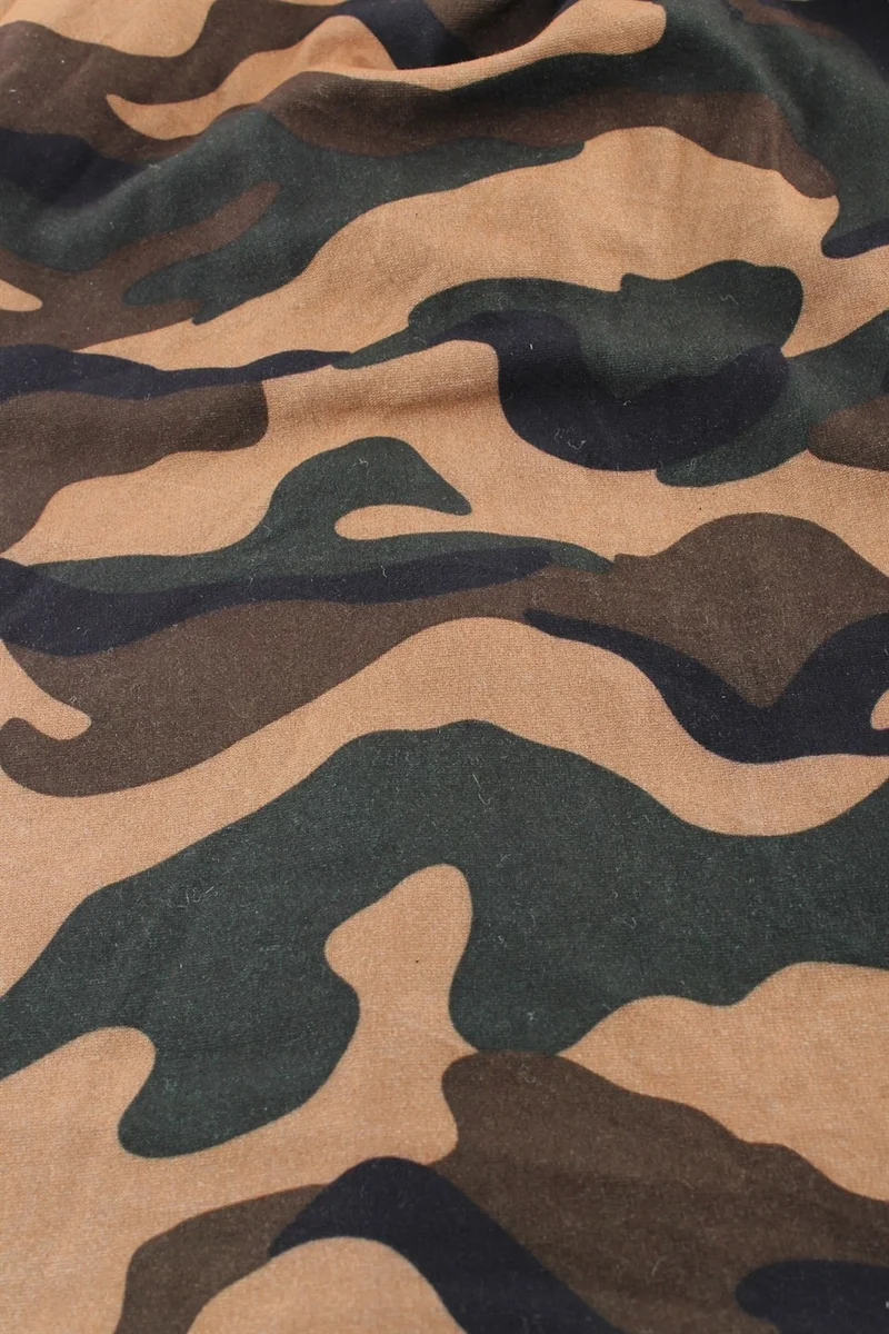 كابيلو Green Camouflage Patterned Combed Cotton Unisex Beret - CPLPNKMR1