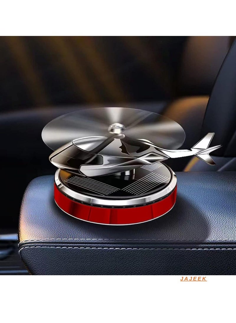 JAJEEK Helicopter Car Air Freshener, Rotating Solar Car Perfume - Osmanthus & Vanilla Scent, Airplane Design - Unique Auto Air Freshener for Car, Home, and Office - Image 1