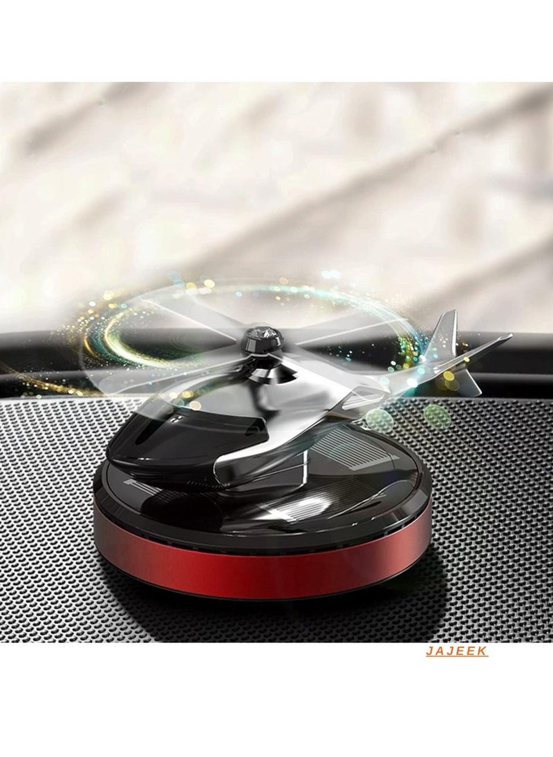 JAJEEK Helicopter Car Air Freshener, Rotating Solar Car Perfume - Osmanthus & Vanilla Scent, Airplane Design - Unique Auto Air Freshener for Car, Home, and Office - Image 2