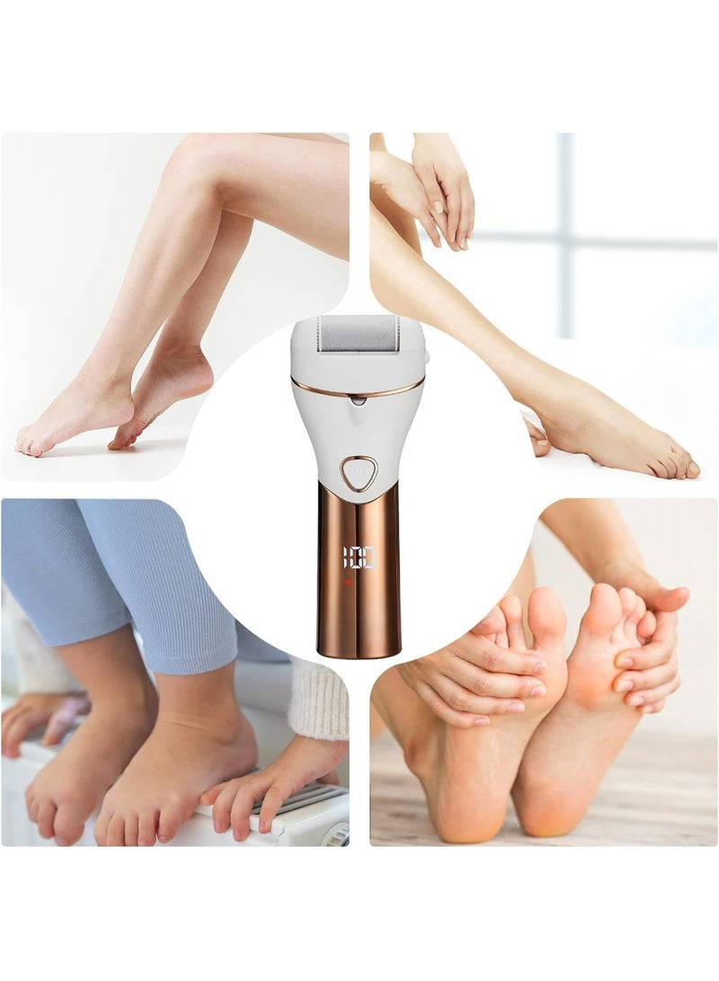 ElectricCallus Remover for Feet, 16-in-1 Professional Pedicure Tools Foot Care Kit, Foot Scrubber Electric Feet File Pedi for Hard Cracked Dry Dead Skin, 3 Rollers, 2 Speed, Battery Display - Image 3