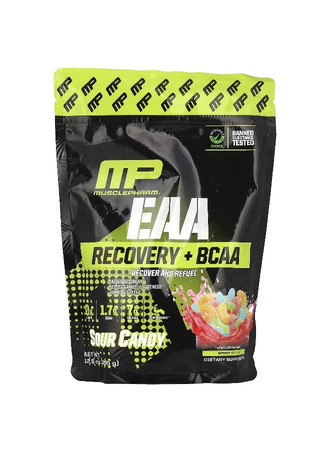 MusclePharm MusclePharm, EAA Recovery + BCAA, Sour Candy, 12.5 oz (355 g)  - Image 1