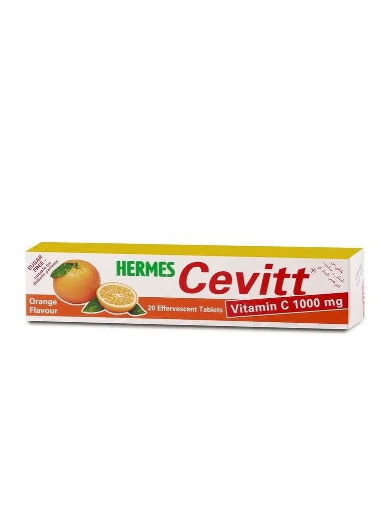 Cevitt VITAMIN C 1000MG SUGAR FREE ORANGE FLAVOUR EFFERVESCENT TAB 20S - Image 1