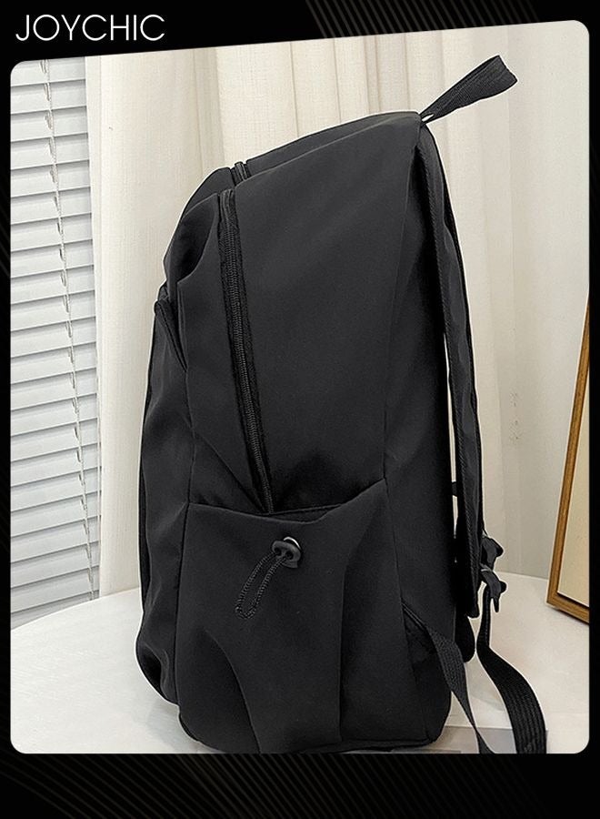 Joychic حقيبة ظهر كبيرة السعة مصنوعة من قماش أكسفورد مقاومة للماء للرجال والنساء للسفر خفيفة الوزن محمولة بلون صلب حقيبة مدرسية عادية - Image 5