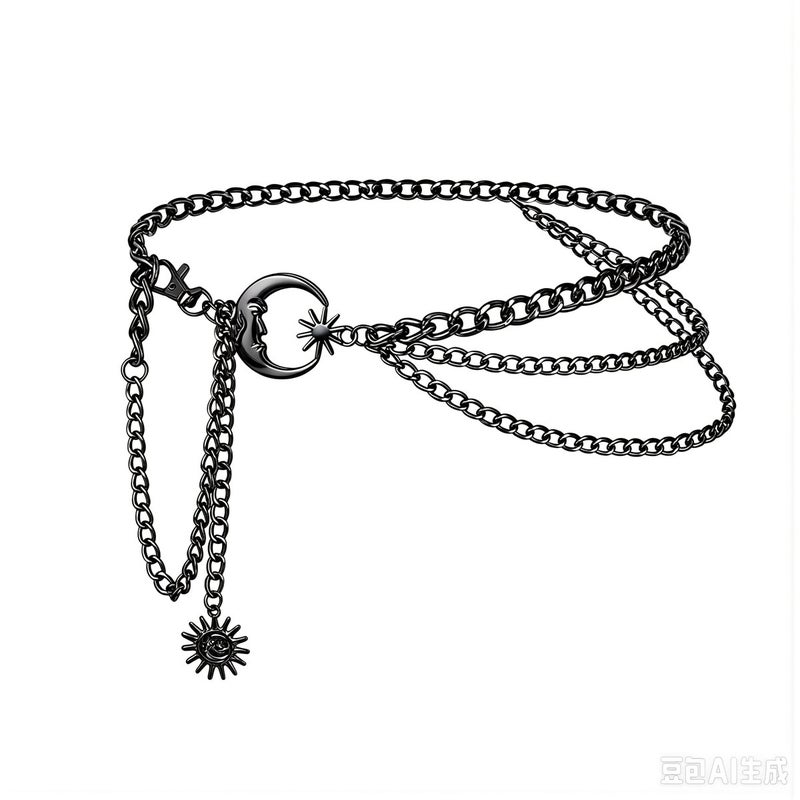 Portable Folding Layered Waist Chain Travel Friendly Moon Sun - Image 1