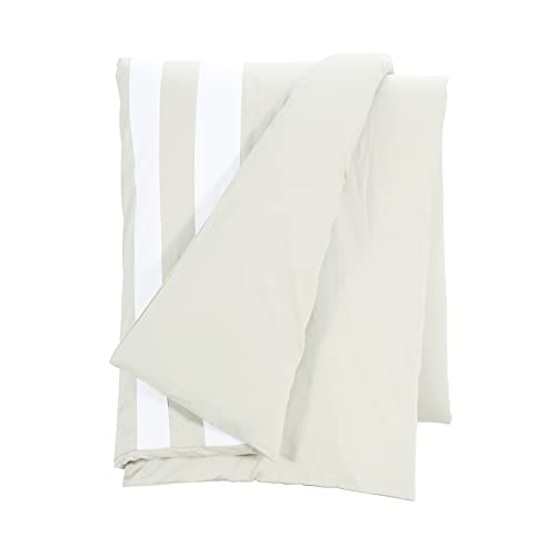 Spread Spain® Botanic Cotton 550 Thread Count King Size Quilt Cover with Corner Loops & Openable Zipper (90X108) - White - Image 1
