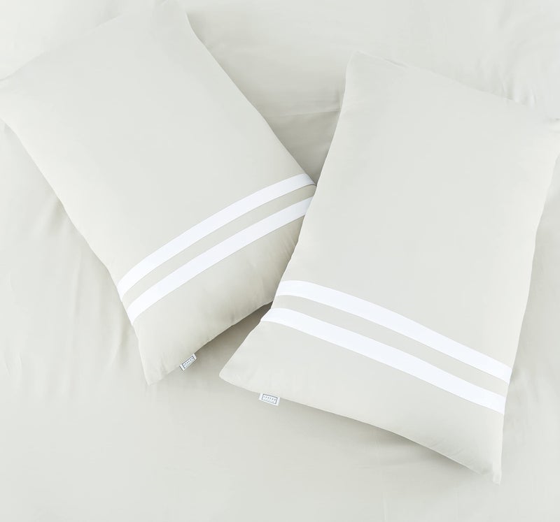Spread Spain® Botanic Cotton 550 Thread Count King Size Quilt Cover with Corner Loops & Openable Zipper (90X108) - White - Image 5