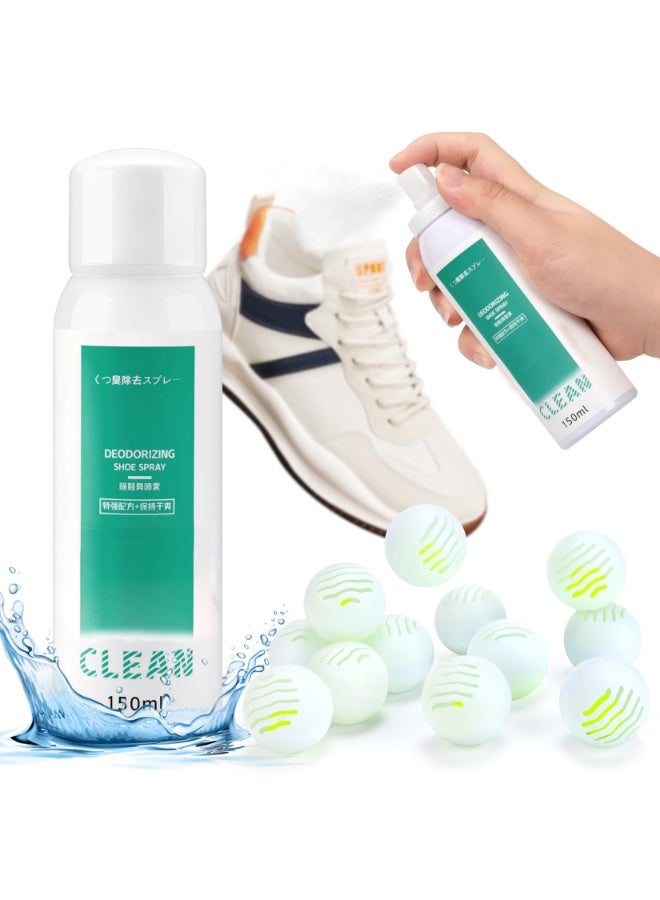 Clean Odor Eliminator Spray for Shoes - Long Lasting Deodorizer for Sneakers, Work Shoes & Athletic Footwear - Powerful Odor Neutralizer with Natural Freshness - Image 1