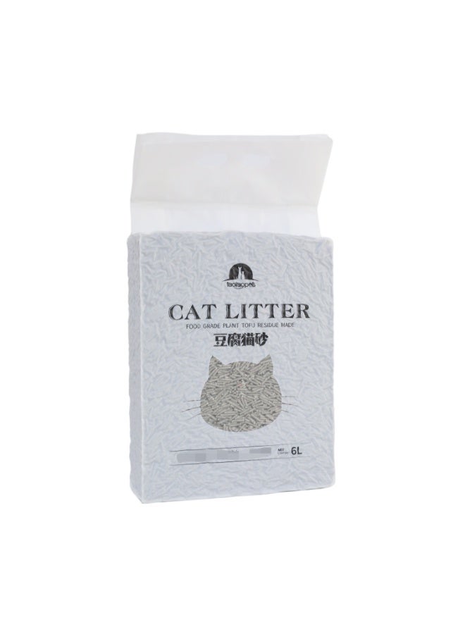 Tofu Cat Litter, Flushable Clumping Cat Litter Pellets, Pure Natural Pretty Dust-Free Kitty Litter, Low Tracking,  Ultra Absorbent Cat Litter 6L, 2.5KG/bag, Pack of 1（Bamboo Charcoal Flavor) - Image 1