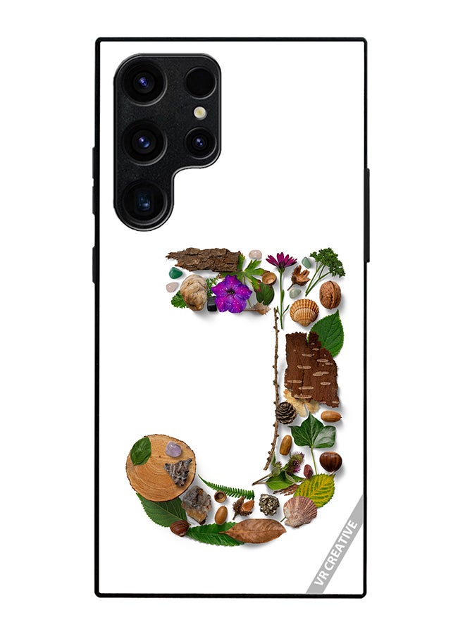 Protective Case Cover For Samsung Galaxy S25 Ultra Alphabet J Design Multicolour