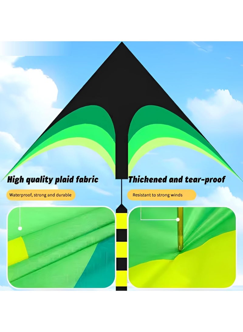 معاني طائرة ورقية من مانيس للأطفال، لعبة طائرة كبيرة مقاس 160×80 سم، ألعاب شاطئ للأولاد والبنات، طائرة ورقية سهلة الطيران بخط واحد مع مقبض، متعة خارجية لجميع الأعمار - Image 3