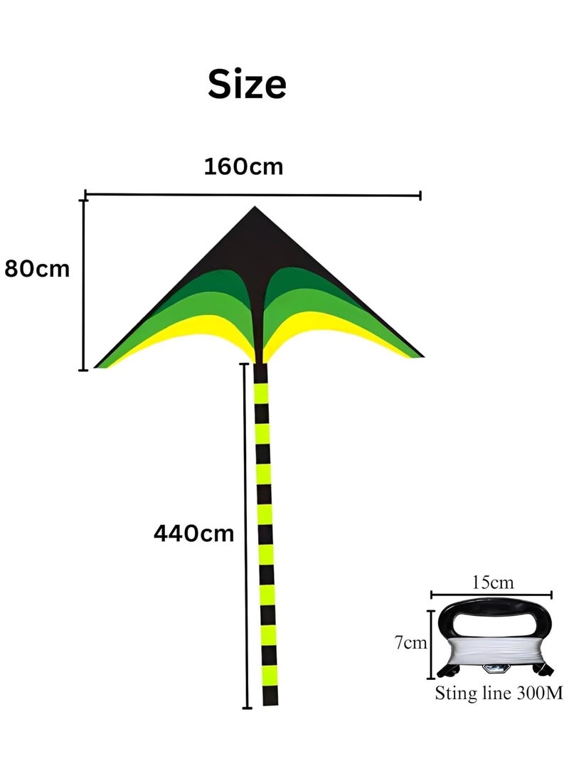 معاني طائرة ورقية من مانيس للأطفال، لعبة طائرة كبيرة مقاس 160×80 سم، ألعاب شاطئ للأولاد والبنات، طائرة ورقية سهلة الطيران بخط واحد مع مقبض، متعة خارجية لجميع الأعمار - Image 4
