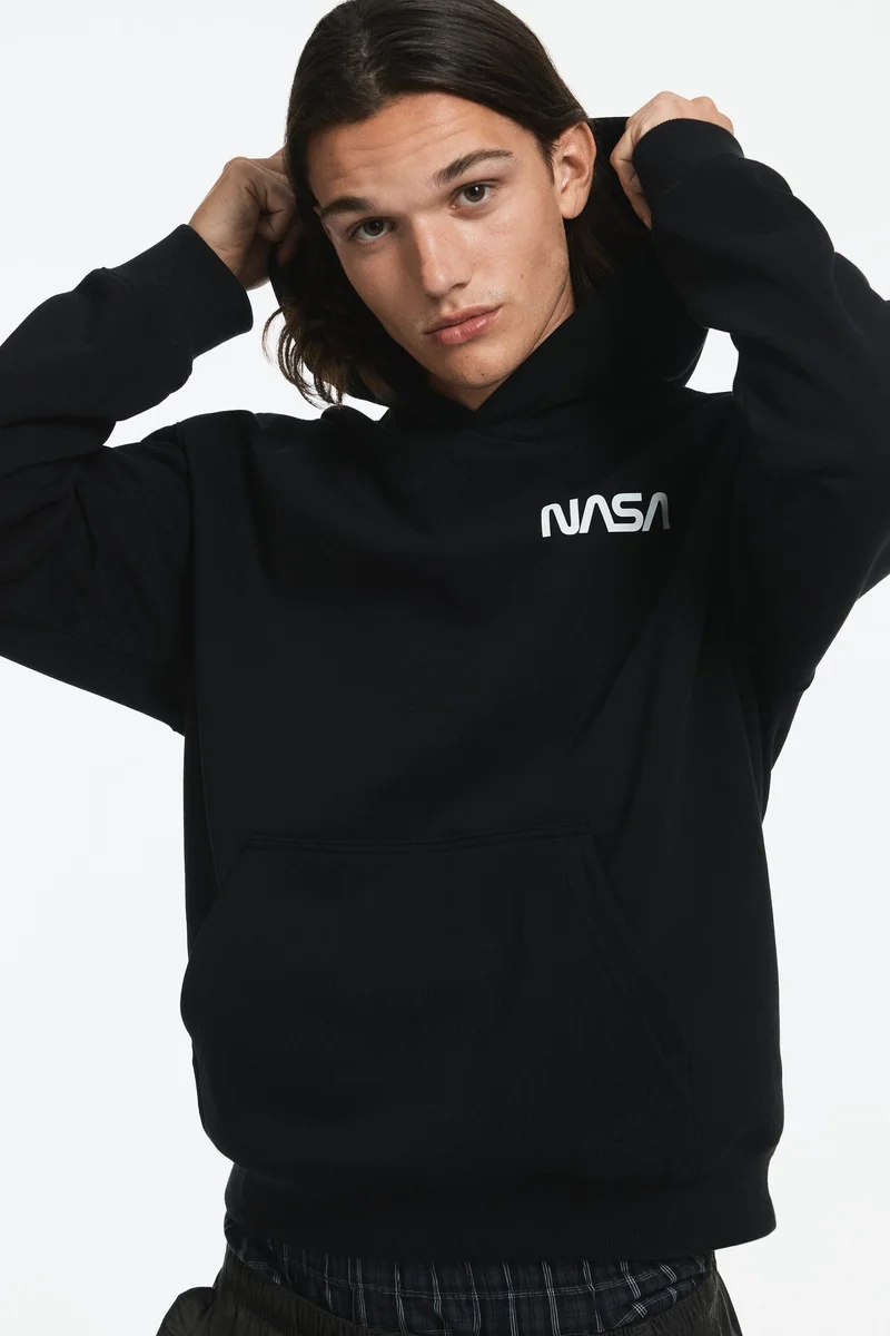 H&M Loose Fit Printed hoodie