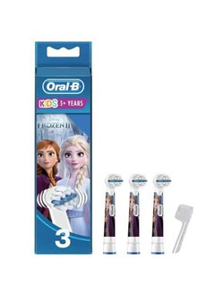 Oral-B 3 Pack of Children's Soft Toothbrush Heads Frost Princess Series With A Dust Cover Included  - Image 1