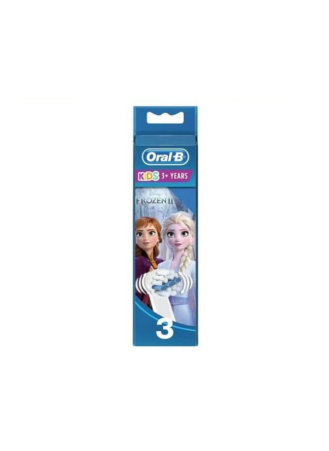 Oral-B - 3 Pack of Children's Soft Toothbrush Heads Frost Princess Series With A Dust Cover Included - Image 1