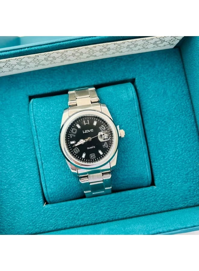 An elegant watch with a luxurious design, featuring Roman numerals that add a distinctive classic touch. Stainless steel.