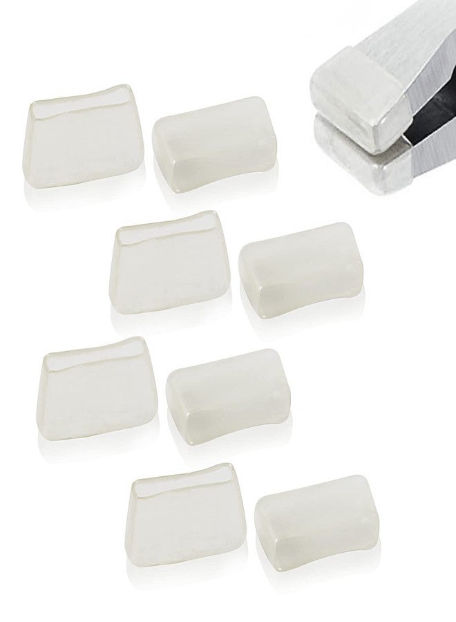 LEONTOOL 8Pcs Replacement Rubber Tips For Glass Breaking Pliers Flat Jaws Tips Key Fob Hardware 1 Inch Key Fob Pliers Attach Rubber Tips Stained Glass Supplies for Hardware Install Labor Day Gifts - Image 1