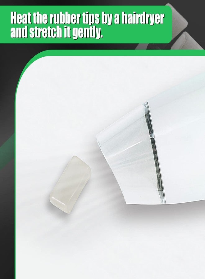 LEONTOOL 8Pcs Replacement Rubber Tips For Glass Breaking Pliers Flat Jaws Tips Key Fob Hardware 1 Inch Key Fob Pliers Attach Rubber Tips Stained Glass Supplies for Hardware Install Labor Day Gifts - Image 4