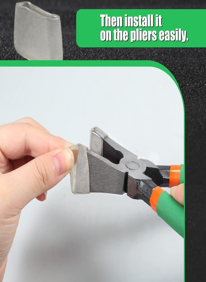 LEONTOOL 8Pcs Replacement Rubber Tips For Glass Breaking Pliers Flat Jaws Tips Key Fob Hardware 1 Inch Key Fob Pliers Attach Rubber Tips Stained Glass Supplies for Hardware Install Labor Day Gifts - Image 5
