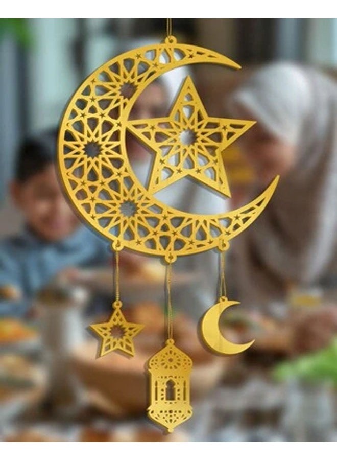 KLNAMAEAAN Ramadan Decorations – Premium Quality Acrylic with a String – Ramadan Decorations for Home – Home Decoration for Outdoor & Indoor  - Image 1