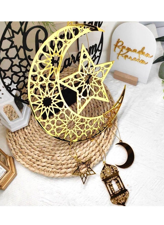 KLNAMAEAAN Ramadan Decorations – Premium Quality Acrylic with a String – Ramadan Decorations for Home – Home Decoration for Outdoor & Indoor  - Image 2