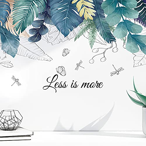 NaFurAhi SENGTER Tropical Leaves Wall Decals Removable Jungle Green Palms Tree Plant Wall Stickers for Living Room Kids Room Bedroom Playroom Decor - Image 3