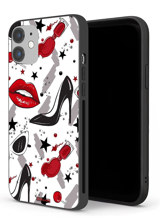Tolwak Apple iPhone 12 mini Protective Case Lipstick And Shoes Art - Image 1