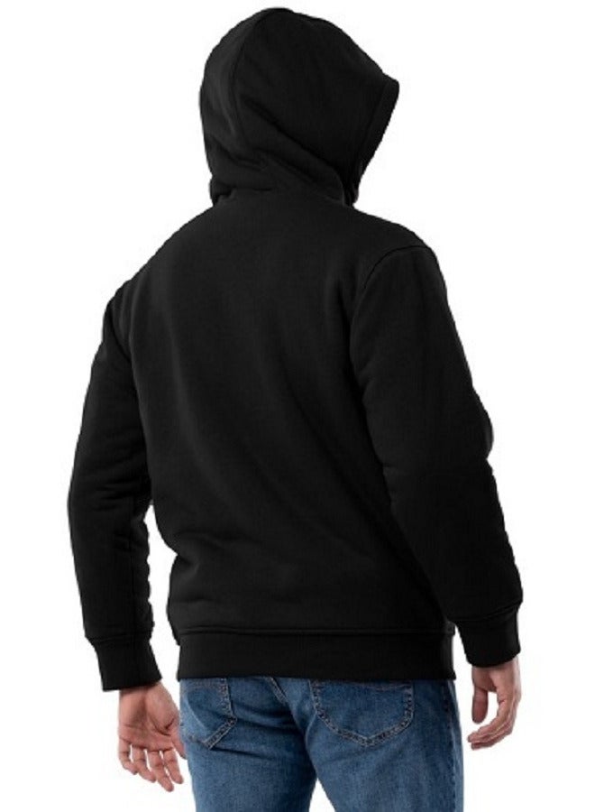 عام سويت شيرت اسود بسوسته وكابيتشو - Image 2