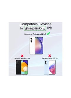 Ibywind Screen Protector For Samsung Galaxy A54 5G 6.4 Inches With 2 Pcs Tempered Glass 1Pc Camera Lens Protector 1Pc Backing Carbon Fiber Film Fingerprint Reader Easy To Install  - Image 2