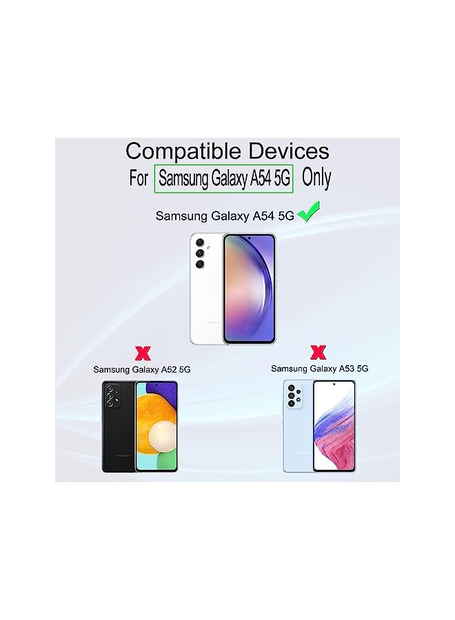 Ibywind Screen Protector For Samsung Galaxy A54 5G 6.4 Inches With 2 Pcs Tempered Glass 1Pc Camera Lens Protector 1Pc Backing Carbon Fiber Film Fingerprint Reader Easy To Install - Image 2