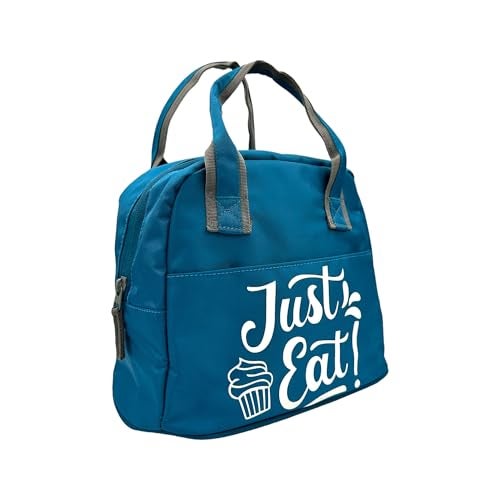 JUTEKA Insulated Travel Lunch Bag | Tiffin Bag | Storage Bag | Hand Bag for Kids, Office, School, Picnic, College (Teal Blue) - Image 2