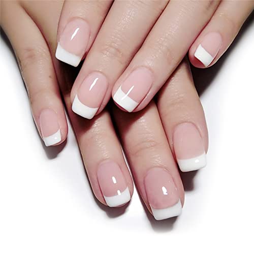 Obtheleg Fake Nails Short Press On Nails 24 Pcs Nail Kit Stick On Nails Jelly Glue on False Nails for Women - Image 2