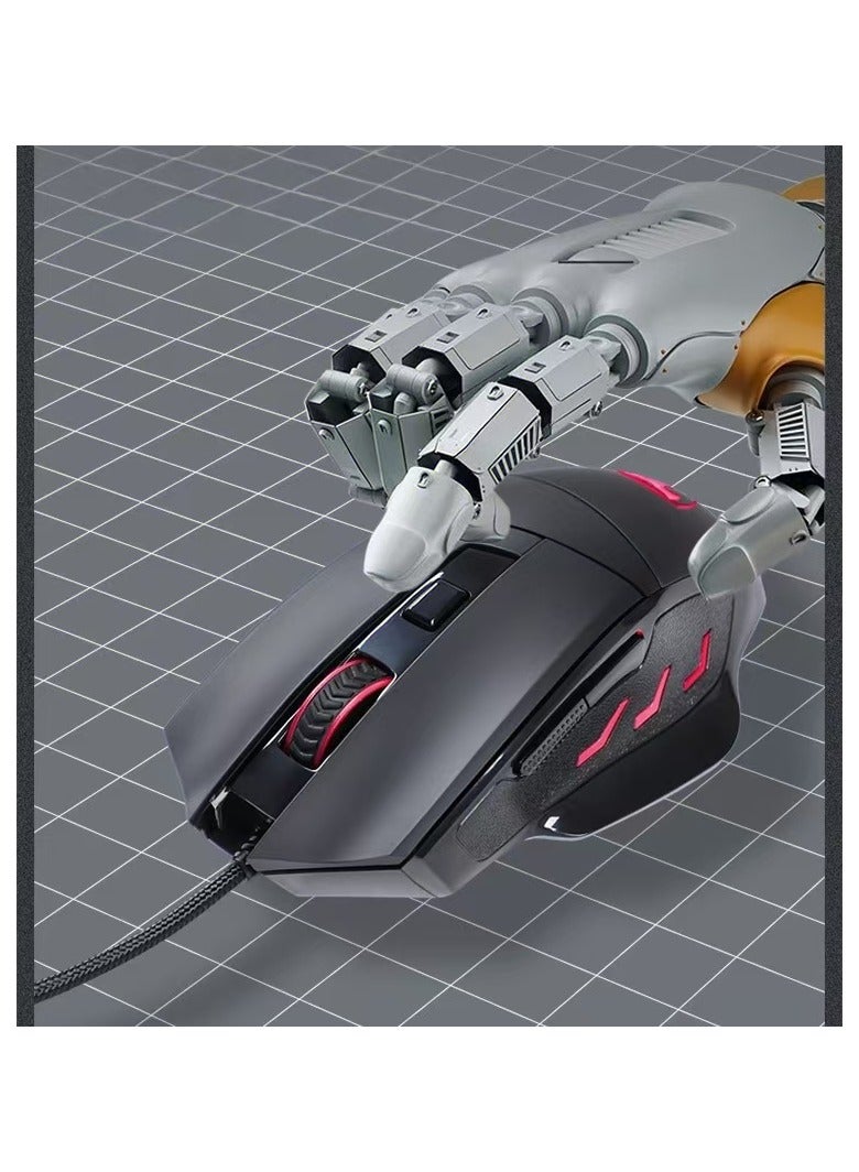 Captaintech Gaming Mice Gaming Mouse Wired RGB Chroma Backlit Gaming Mouse 8 Programmable ons, 7200 DPI Adjustable, Comfortable Grip Ergonomic Optical PC Computer with Fire on, Sega Genesis Acces - Image 3