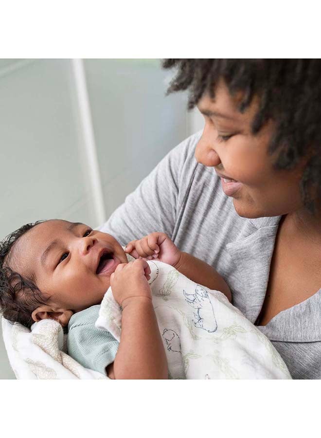 aden + anais Essentials Cotton Muslin Blanket Harmony - Folk Forest - Image 5