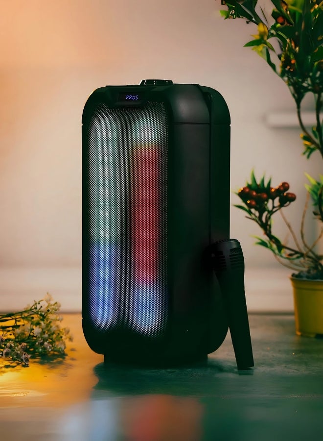 ZQS4235 Wireless Multi Colour Changing Party Speaker Multiple Inputs & Microphone  - Image 1