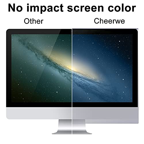 CHEERWE Blue Light Screen Protector for 23-24 inch Diagonal, Blocks Harmful Blue Light and UV, No Bubble Computer Screen Blocker, Hanging Type (W 21.5" H 12.6", 16:9) - Image 3