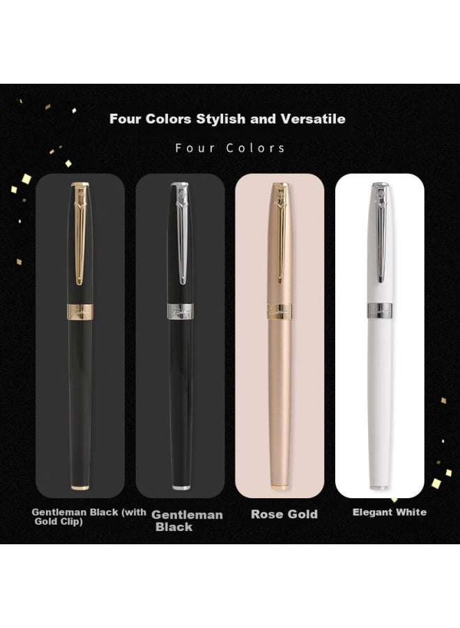 Pimio Pen Gift Set Ink Pen High-end Business Adult Graduation Gift Men And Women Students Calligraphy Practice Gift 0.5mm T717 Bright Black Gold Clip - Image 1