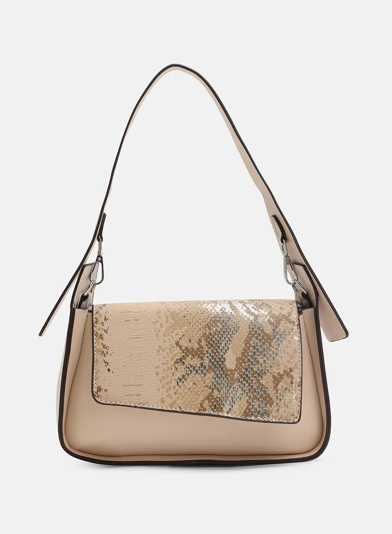 Haute Sauce Women's The Coilmark Asymmetric Hand Bag - Ecru Beige