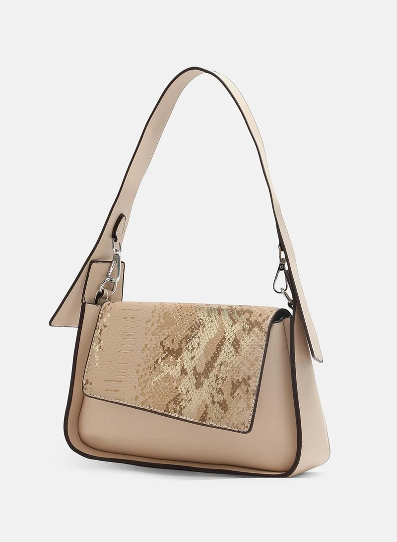 Haute Sauce Women's The Coilmark Asymmetric Hand Bag - Ecru Beige