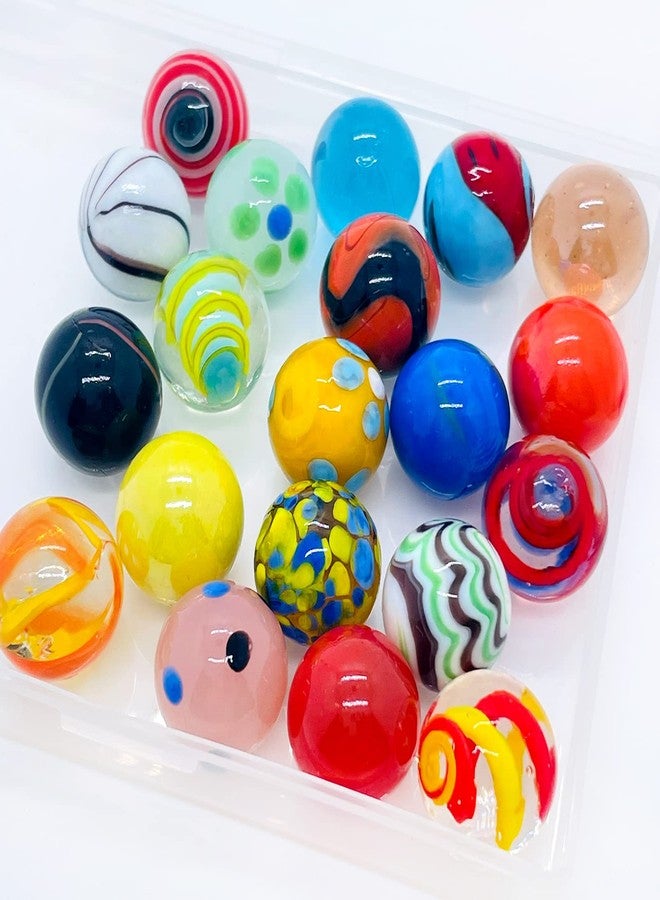 Miutrue 20 Vintage Marbles Bulk for Kids Ages 4-8-12 Hobbyist for Marble Run Track Game Small Marbles Game Toy (16mm) (20pcs) - Image 2