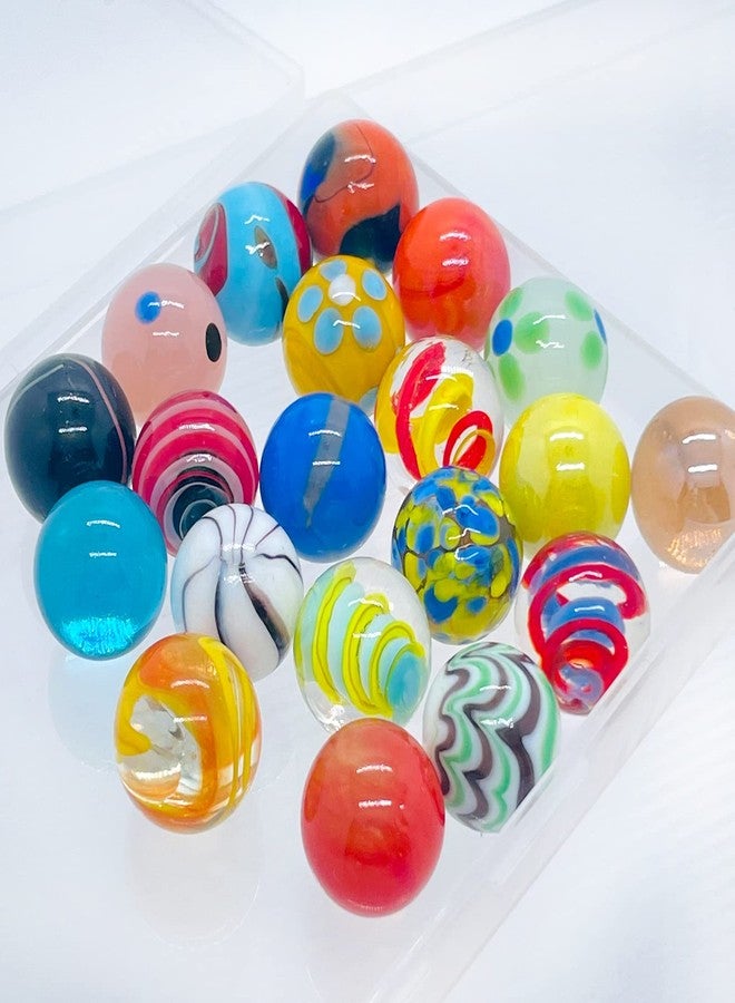 Miutrue 20 Vintage Marbles Bulk for Kids Ages 4-8-12 Hobbyist for Marble Run Track Game Small Marbles Game Toy (16mm) (20pcs) - Image 5