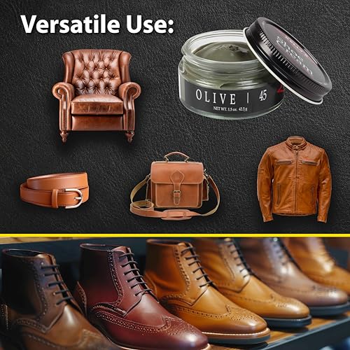 KELLYS Kelly's Olive Shoe Polish 1.5 oz - Professional Leather Shoe Cream - Image 4
