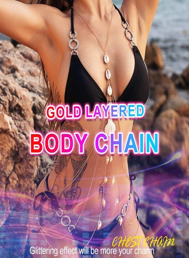Nicute Gold Body Chain Seashell Tassel Layered Waist Chain Beach Fashion Bikini Body Jewelry for Women - Image 4